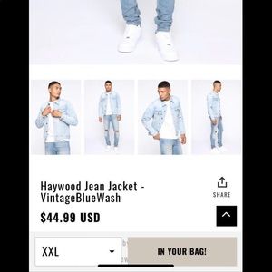 Men’s Fashion Nova Jean Jacket 2x NWOT